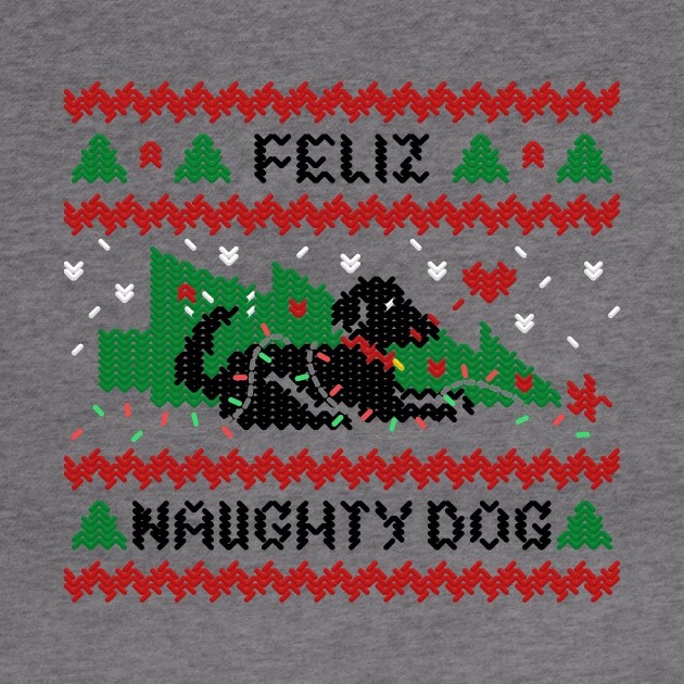 Feliz Naughty Dog - Black Lab by TeeMagnet